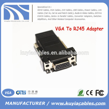 Female VGA Extender Adapter a CAT5 / CAT6 / RJ45 Conector de Cable